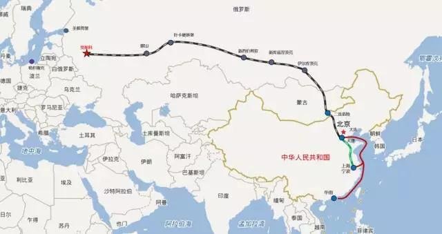 中蒙俄班列航线中远COSCO